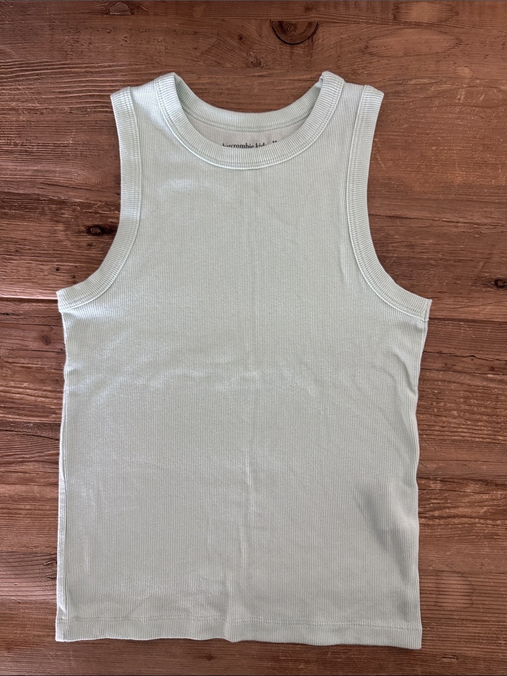 abercrombie kids Mint Green Ribbed Tank Top